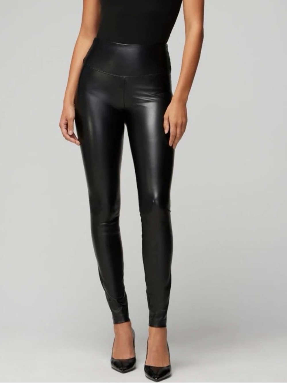 White House Black Market High-Waist Faux Leather Leggings - Black Size 2 Long
